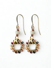 Load image into Gallery viewer, Tundra Sapphire Circle Earrings