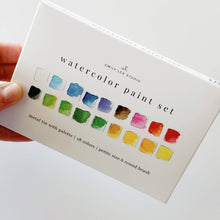 Load image into Gallery viewer, Watercolor Paint Set Tin - 18 Colors with Brush
