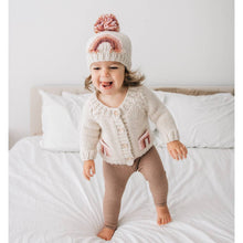 Load image into Gallery viewer, Mauve Rainbow Cardigan Sweater, Baby & Toddler