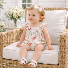Load image into Gallery viewer, Cotton/Linen Floral Bubble Romper