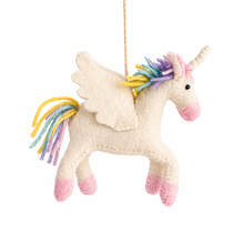 Load image into Gallery viewer, Pastel Unicorn Felt Ornament