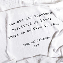 Load image into Gallery viewer, Organic Cotton Baby Swaddle Blanket (4 Quotes)