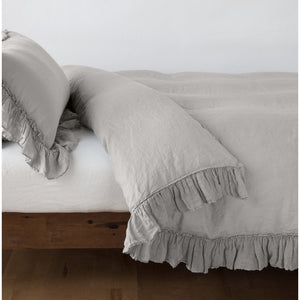 Bella Notte Linens Linen Whisper Duvet Cover -  White, Parchment