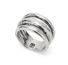 Load image into Gallery viewer, Waxing Poetic Alliteration Ring, Sterling Silver
