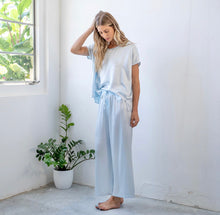 Load image into Gallery viewer, PJ Harlow Jolie Capri Satin Pant (Pearl, Blush, Morning Blue)