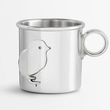 Load image into Gallery viewer, Handmade Pewter Baby Cup (Chick, Rabbit)