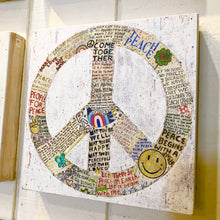 Load image into Gallery viewer, "Choose Peace" Art on Wood (12x12), White