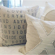 Load image into Gallery viewer, Stonewashed Linen &quot;X&quot; Pillow
