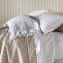 Load image into Gallery viewer, IN STOCK Bella Notte Linens Linen Whisper Pillowcase, Standard (White, Parchment)