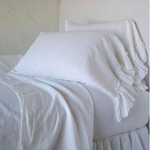 Load image into Gallery viewer, IN STOCK Bella Notte Linens Linen Whisper Pillowcase, Standard (White, Parchment)