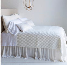 Load image into Gallery viewer, IN STOCK Bella Notte Linens Silk Velvet Quilted Coverlet, Sterling
