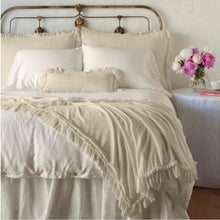 Load image into Gallery viewer, IN STOCK Bella Notte Linens Loulah Throw Blanket, Parchment
