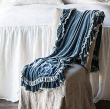 Load image into Gallery viewer, IN STOCK Bella Notte Linens Loulah Throw Blanket, Parchment