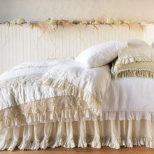 Load image into Gallery viewer, IN STOCK Bella Notte Linens Linen Whisper Duvet Cover (Queen White, Parchment)
