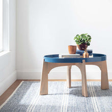 Load image into Gallery viewer, Dash & Albert Malta Woven Wool Rug - Blue or Natural
