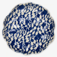 Load image into Gallery viewer, Terrafirma Ceramics Large Scallop Bowl (Cobalt, Citrus)