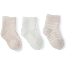 Load image into Gallery viewer, Barefoot Dreams CozyChic Lite Infant Socks, 3 Pack (Pink, Blue, Pewter)