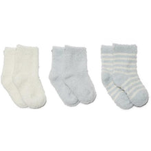 Load image into Gallery viewer, Barefoot Dreams CozyChic Lite Infant Socks, 3 Pack (Pink, Blue, Pewter)