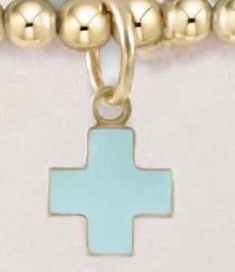 Enewton Egirl Classic Gold 3mm Bracelet - Signature Cross Charm (3 Colors)