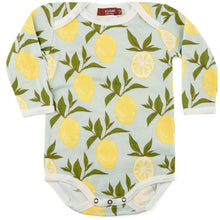 Load image into Gallery viewer, Milkbarn Lemon Long Sleeve Cotton Onesie