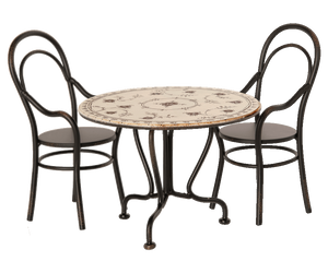 Maileg Dining Table Set with Two Chairs