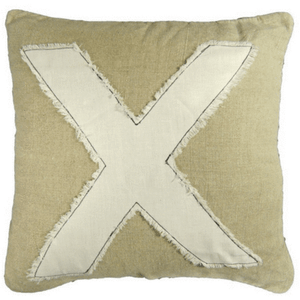 Stonewashed Linen "X" Pillow
