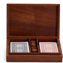 Load image into Gallery viewer, Card/Dice Game Set in Wooden Box