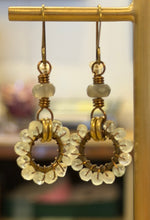 Load image into Gallery viewer, Spinnel Wrapped Circle Earrings, Aquamarine
