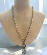 Load image into Gallery viewer, Beaded Crystal Necklace with Crystal Drop
