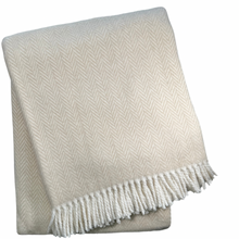 Load image into Gallery viewer, Herringbone Plush Throw (Linen, Lagoon)
