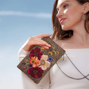 Budding Romance Beaded Crossbody Bag