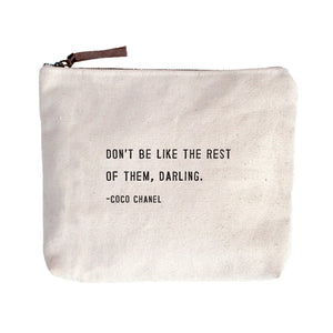 Canvas Zip Quote Bag (8 Styles)