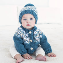 Load image into Gallery viewer, Fairisle Slate Cardigan Sweater
