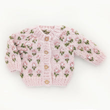 Load image into Gallery viewer, Bitty Blooms Blush Cardigan Sweater for Baby
