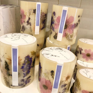 Roman Lavender Botanical Candle, 6.5"