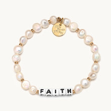 Load image into Gallery viewer, Little Words Project Fresh Water Pearl Bracelet (Mindful, Faith)
