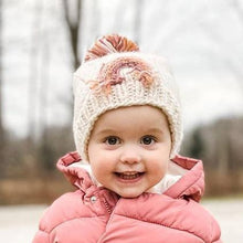 Load image into Gallery viewer, Mauve Rainbow Knit Beanie Hat
