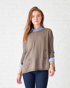 MerSea Catalina Crewneck Sweater (Driftwood, Sky, Chocolate)