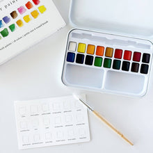Load image into Gallery viewer, Watercolor Paint Set Tin - 18 Colors with Brush
