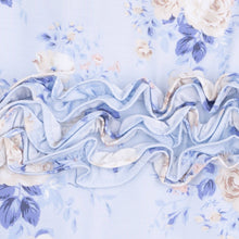 Load image into Gallery viewer, Ashley Rose Floral - 2 Way Ruffle Back Zipper Footie
