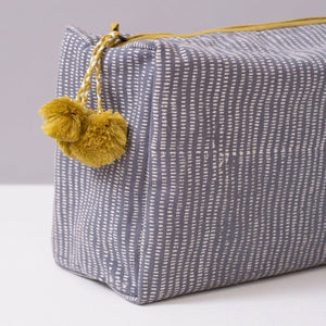 Hand Block Printed Toiletry Bag, 4 Patterns