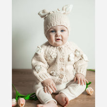 Load image into Gallery viewer, Flower Cardigan Sweater, Natural
