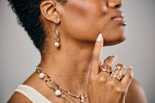 Load image into Gallery viewer,  Blush Pearl Dangle Earrings
