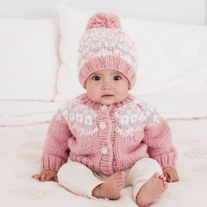 Fairisle Rosy Beanie Hat