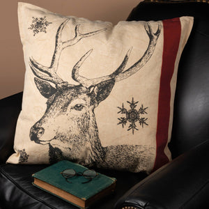 Snowflake Reindeer Reversible Pillow