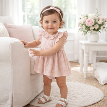 Load image into Gallery viewer, Eyelet Skirted Baby Bodysuit
