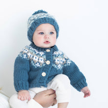 Load image into Gallery viewer, Fairisle Slate Cardigan Sweater
