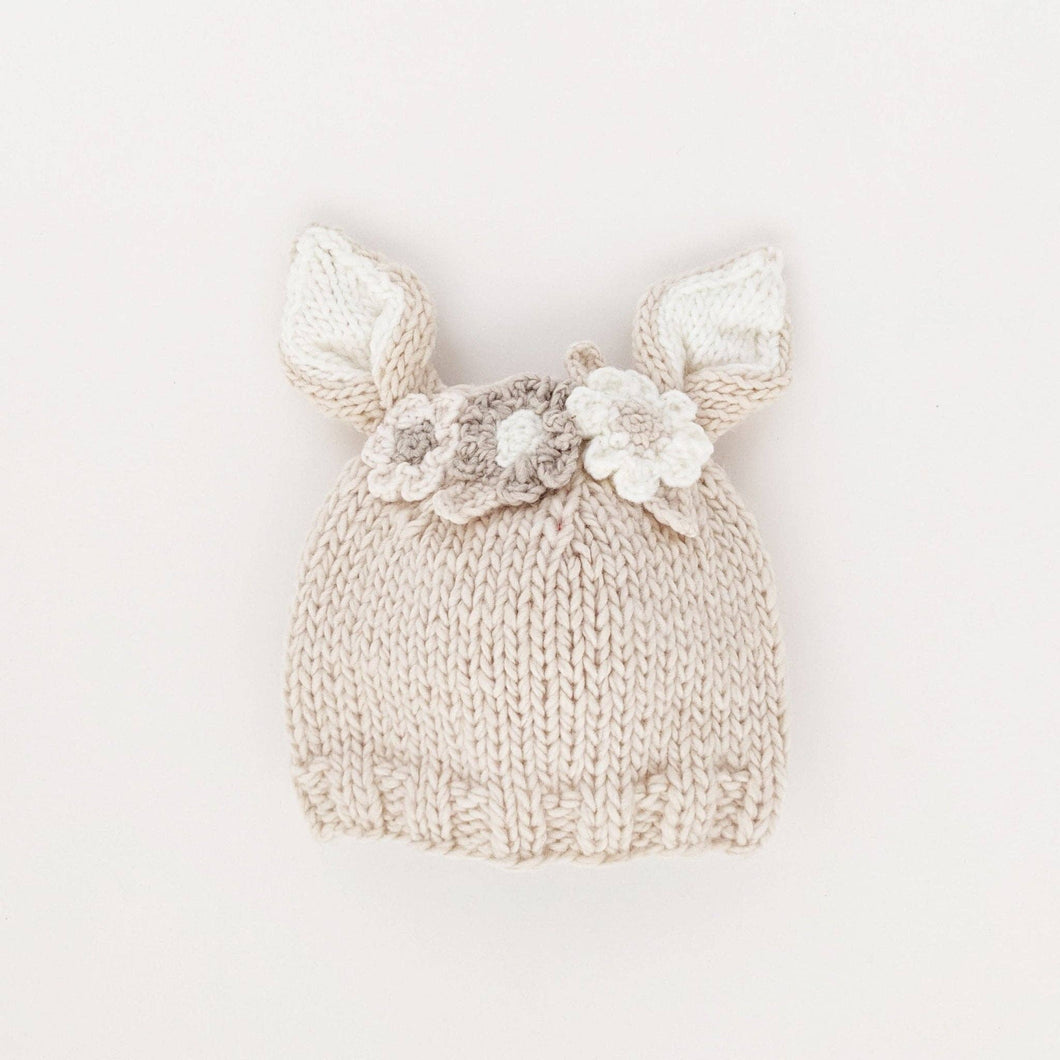 Flower Bunny Beanie, Natural