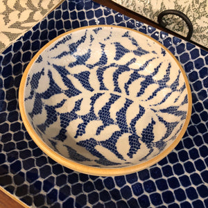 Terrafirma Ceramic Cobalt Dessert Bowl, 6" (2 Patterns)