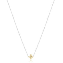 Load image into Gallery viewer, Enewton Classic Beaded Signature Cross Necklace, Mixed Metal 16&quot;
